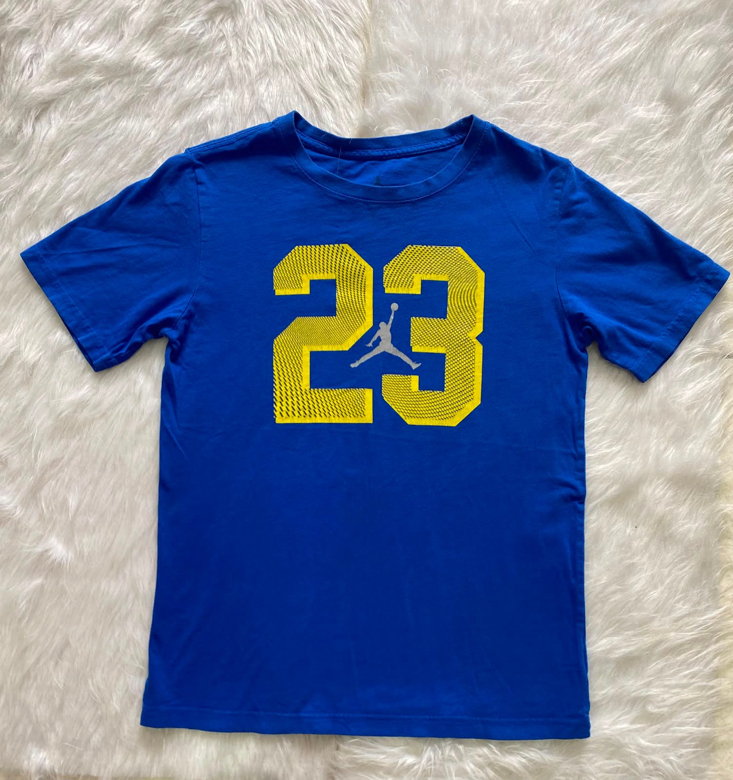 Camiseta Jordan Azul de Algodón con Estampado