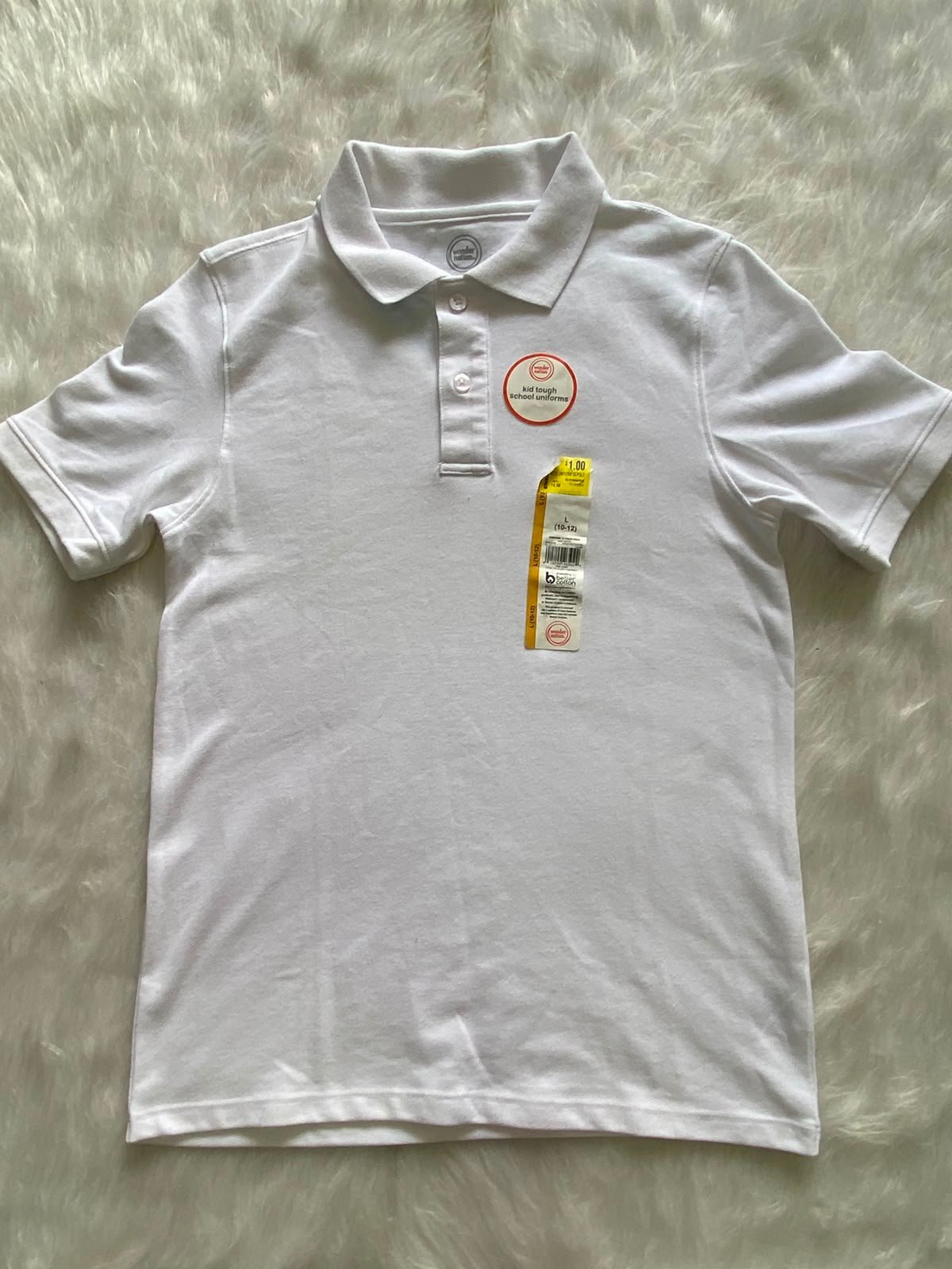Camisa Wonder Nation Tipo Polo Blanca